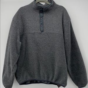 LL Bean Fleece Pullover Dk Gray XL